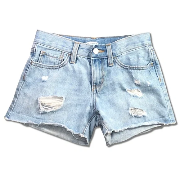 ❌RELISTED❌ Two Pair Girls Denim Shorts Size 10 - Cat & Jack, Old Navy Cut-Offs - Picture 4 of 13